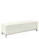 Leatherette Bench Seat White