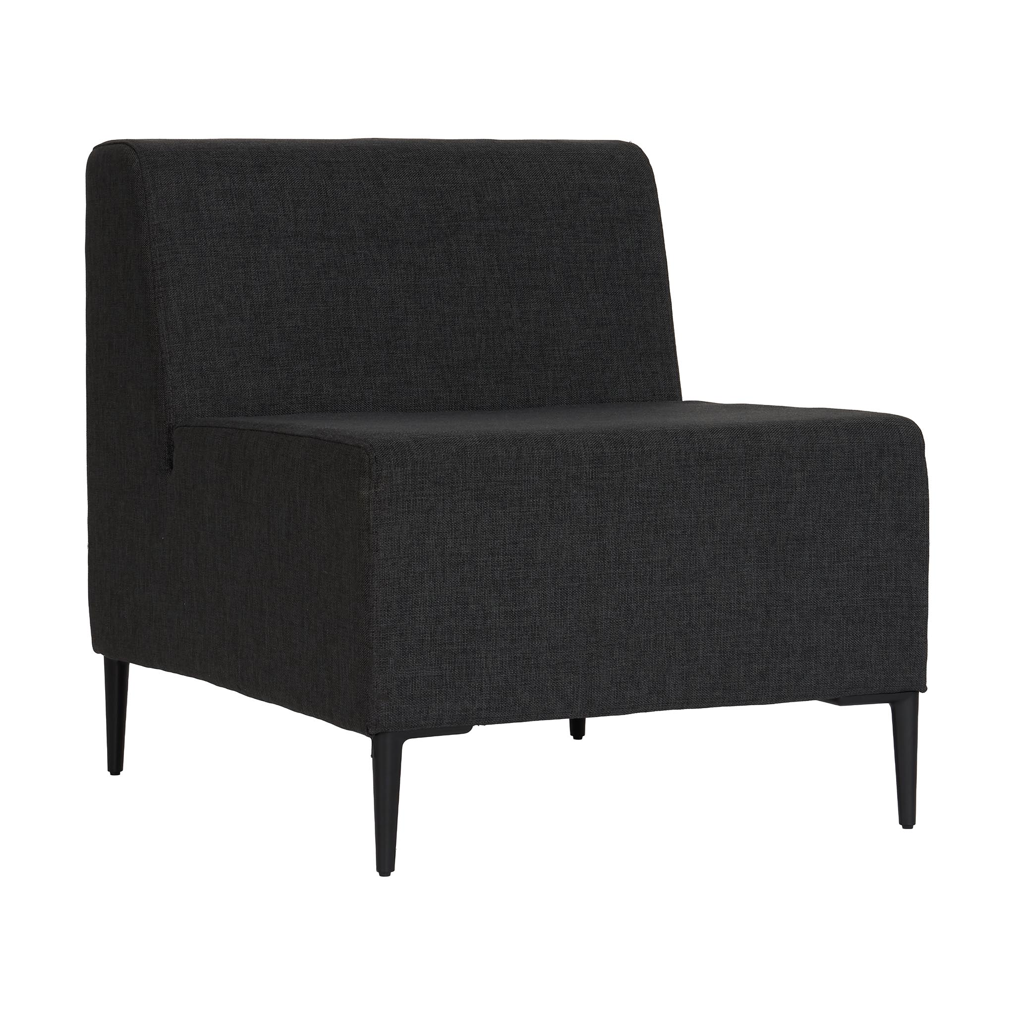 Lucca One Seater Lounge Charcoal