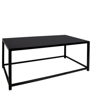 Black cube coffee table for hire