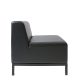 Leatherette One Seater Lounge Black