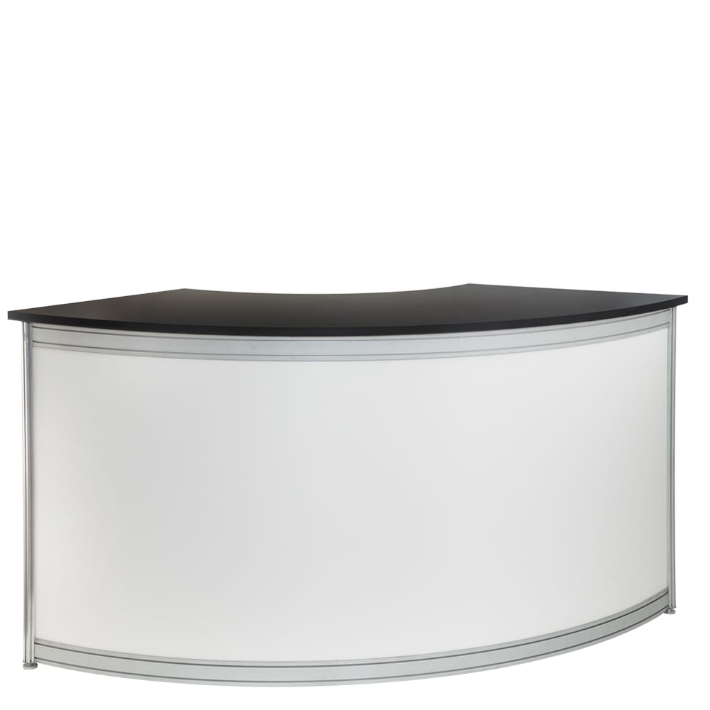 Curved Registration Counter Large White