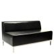 Two Seater Leatherette Lounge Black