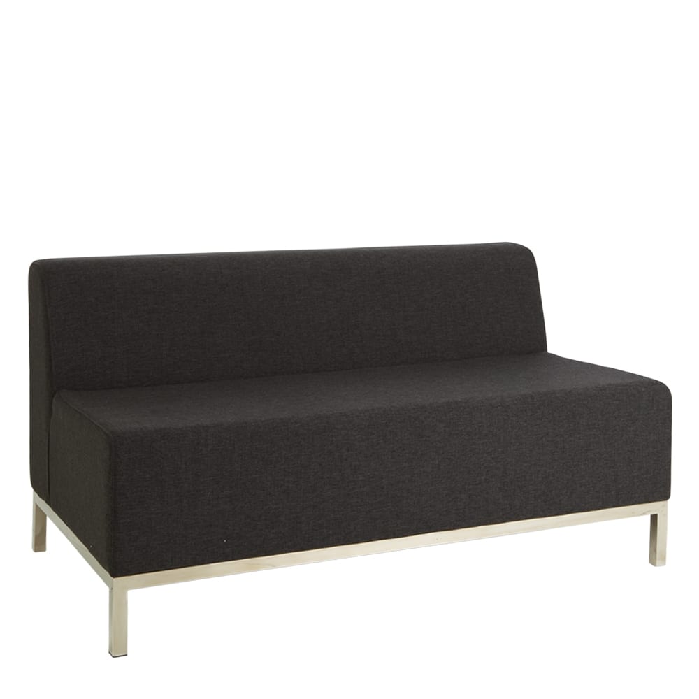 Lucca Two Seater Lounge Charcoal