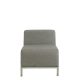 Lucca One Seater Lounge Light Grey