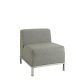 Lucca One Seater Lounge Light Grey