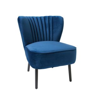 mollie blue velvet chair for hire