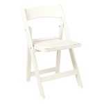 A Folding Padded Chair White, set against a plain background.