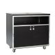 Quattro Counter Cupboard Black with Sign