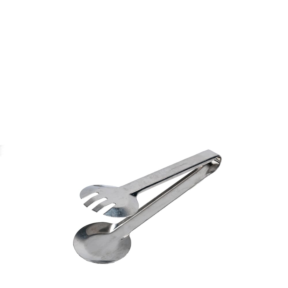 One Piece Stainless Steel Scalloped Serving Tongs
