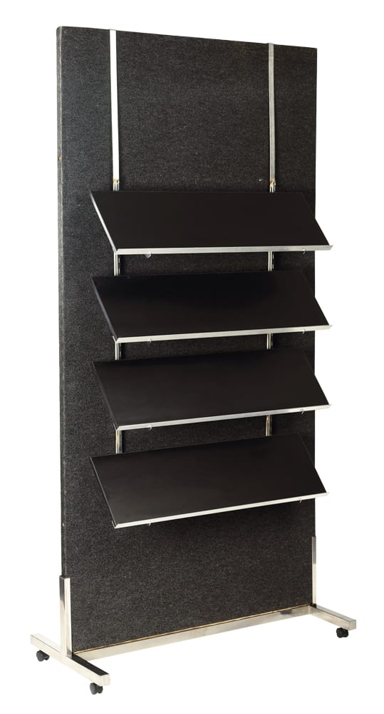 Sloping or Flat White Shelving with lip