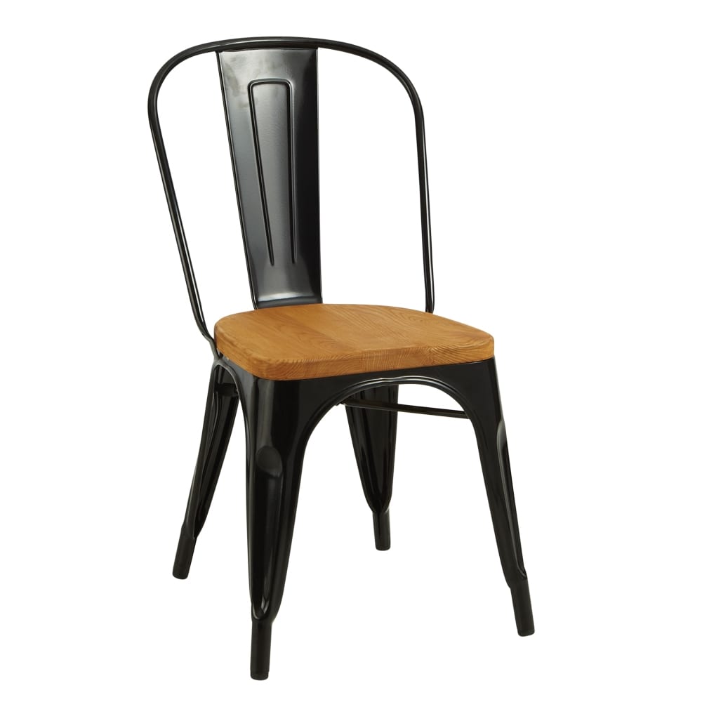 tolix chair with timber seat