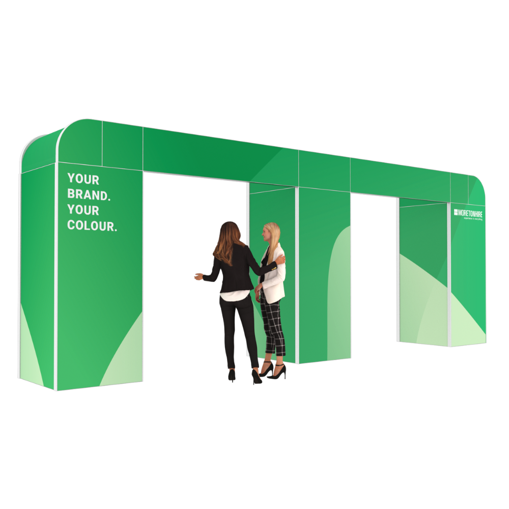 Curved Corner Double Arch Exhibition Entrance Feature