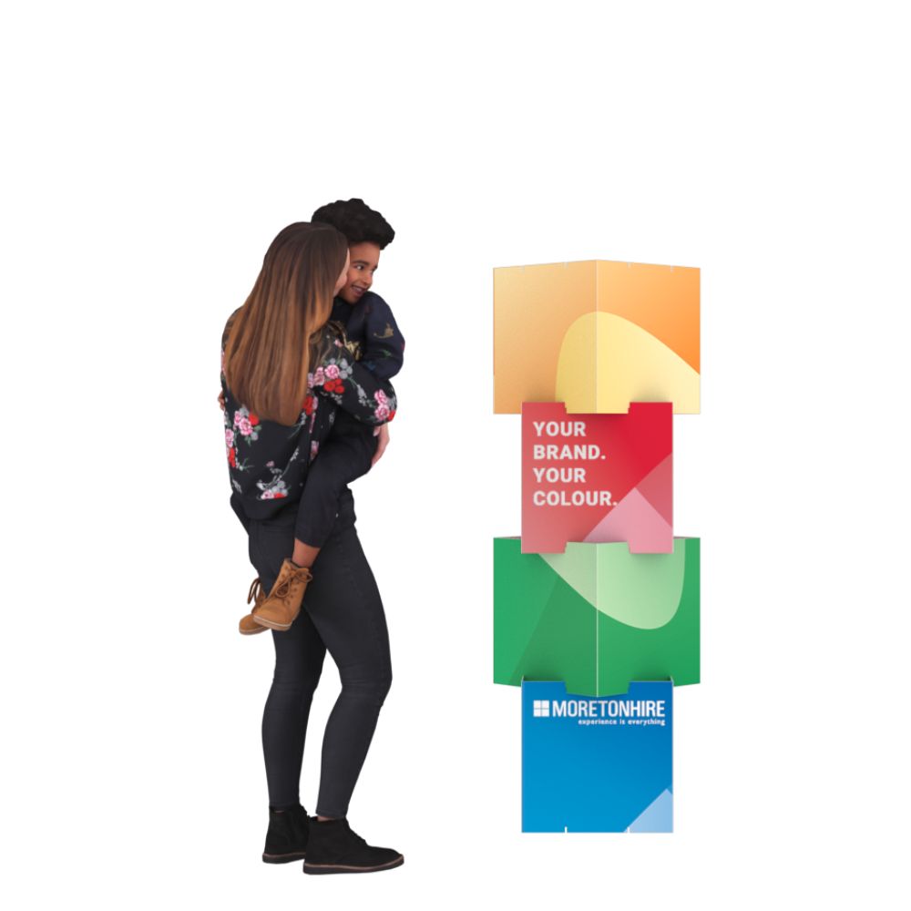 Custom Printed Stacked Signage Cubes