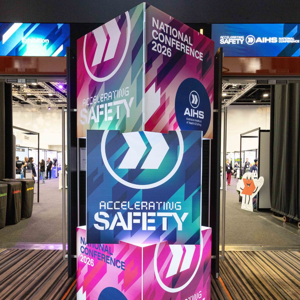 Custom Printed Stacked Signage Cubes
