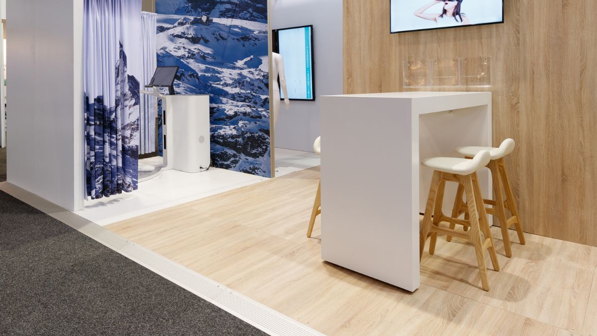 Vinyl timber flooring at a corporate event