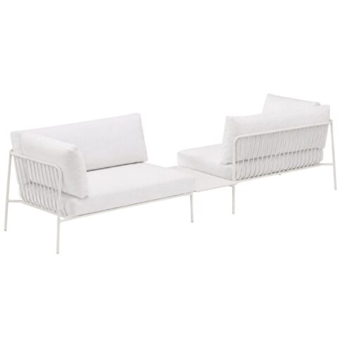 Nolita Double Lounge with Table White - Coming Soon