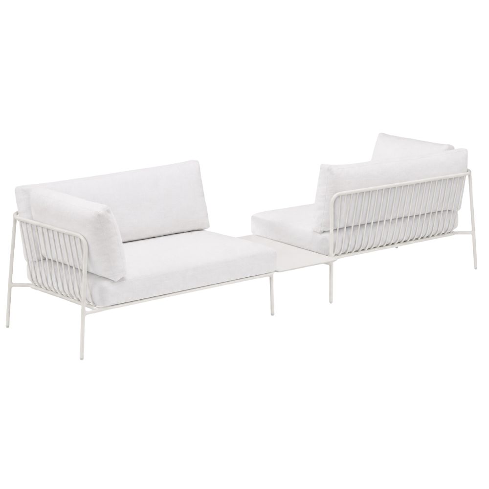 Nolita Double Lounge with Table White - Coming Soon